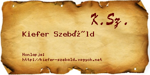 Kiefer Szebáld névjegykártya